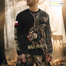 Load image into Gallery viewer, Custom Brown Camo with TX Flag Boar Hunting Shirts for Men, Boar Hunting Clothes, Hunting Gifts NBT188