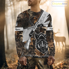 Load image into Gallery viewer, Wild Boar Hunting Rifle Vector 3D Printed Custom Name Shirts, Boar Hunting Clothing, Hunting Gifts NBT219