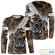 Load image into Gallery viewer, Wild Boar Hunting Rifle Vector 3D Printed Custom Name Shirts, Boar Hunting Clothing, Hunting Gifts NBT219