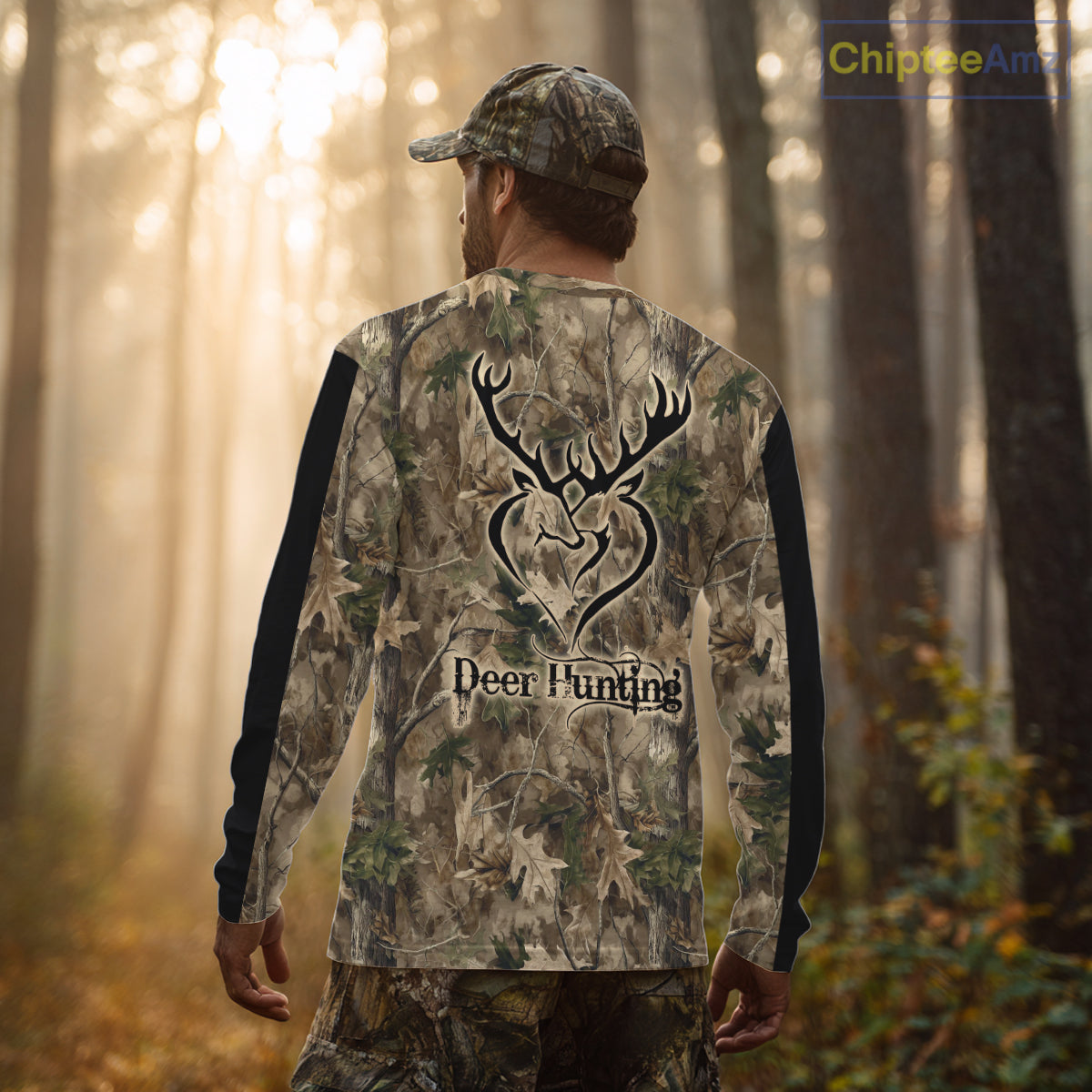 Deer Hunting Camouflage Customize Name 3D All Over Printed Shirts Hunting Outfits for Hunters NBT117