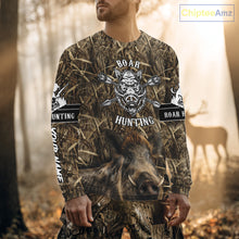 Load image into Gallery viewer, Personalized Wild Boar Hunting Camouflage Customize Name 3D All Over Printed Boar Hunting Shirts NBT104