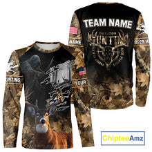 Load image into Gallery viewer, Brown Camo Grim Reaper Whitetail Deer Hunting Shirt – Bow Hunting Apparel for Men, Hunter Gifts NBT28