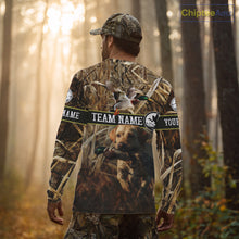 Load image into Gallery viewer, Duck Hunting Camo Shirt with Labrador Retriever – Waterfowl Hunting Clothes, Gifts for Hunters NBT44