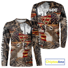 Load image into Gallery viewer, Best Deer Hunting Camo Shirt with Big Buck and US Flag – Hunting Apparel for Men, Hunter Gifts NBT61