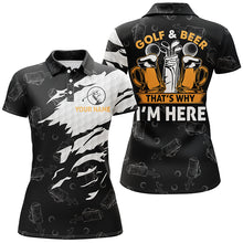 Load image into Gallery viewer, Golf And Beer That's Why I'm Here Women Polo Shirt Custom Beer Golf Shirt For Women Golf Gift LDT0195