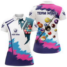 Load image into Gallery viewer, Personalized Colorful Billiard Shirts For Women Custom 3D Pool Balls Billiard 8 Ball Team Jerseys VHM1185
