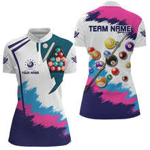 Load image into Gallery viewer, Personalized Colorful Billiard Shirts For Women Custom 3D Pool Balls Billiard 8 Ball Team Jerseys VHM1185