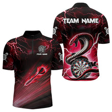 Load image into Gallery viewer, Red Thunder Lightning Custom Cobra Snake Men Dart Shirts Best Dart Jerseys Dart Team Shirts TDM3394