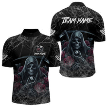 Load image into Gallery viewer, Death Skeleton 8 Ball Pool Roses Men's Billiard Shirt Custom Billiard Jersey, Billiard Team Shirts TDM3796