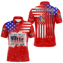 Load image into Gallery viewer, It's The Skill Custom American Flag Men Billiard Shirt Funny Billiard Jersey |Red TDM3121