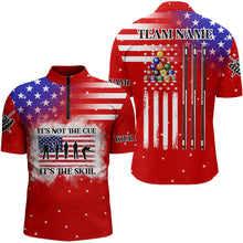 Load image into Gallery viewer, It's The Skill Custom American Flag Men Billiard Shirt Funny Billiard Jersey |Red TDM3121