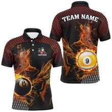 Load image into Gallery viewer, Billiard 8 Ball & 9 Ball Flame Smoke Custom Dragon Billiard Shirts For Men Billiard Team Jerseys TDM2907