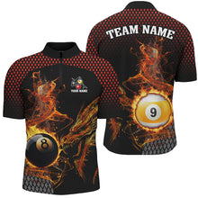 Load image into Gallery viewer, Billiard 8 Ball & 9 Ball Flame Smoke Custom Dragon Billiard Shirts For Men Billiard Team Jerseys TDM2907