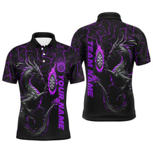 Load image into Gallery viewer, Personalized Purple Big Dragon 3D Printed Darts Shirts For Men Custom Team League Darts Jerseys TDM2207