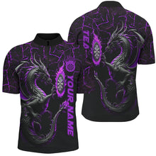 Load image into Gallery viewer, Personalized Purple Big Dragon 3D Printed Darts Shirts For Men Custom Team League Darts Jerseys TDM2207