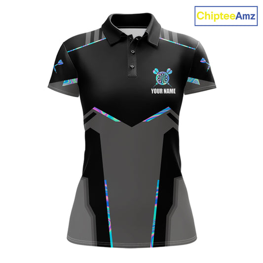 Personalized Holographic Darts Jersey Custom Darts Shirt For Women Team Polo & Quarter Zip Shirt TDM6126