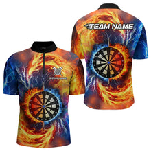 Load image into Gallery viewer, Personalized Water Fire Dart Shirt With Pocket Option For Men, Darts Jersey TDM3510