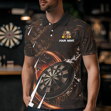 Load image into Gallery viewer, Personalized 3D Skull Darts Polo & 1/4 Zip Shirts For Men Custom Cool Darts League Team Jerseys TDM2391