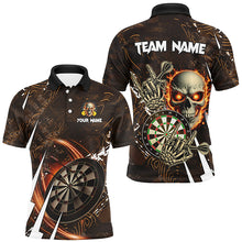 Load image into Gallery viewer, Personalized 3D Skull Darts Polo & 1/4 Zip Shirts For Men Custom Cool Darts League Team Jerseys TDM2391