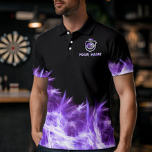 Load image into Gallery viewer, Icy Purple Light Mens Darts Polo & Quarter Zip Shirts Custom Dart Shirts For Team Darts Jerseys TDM2977