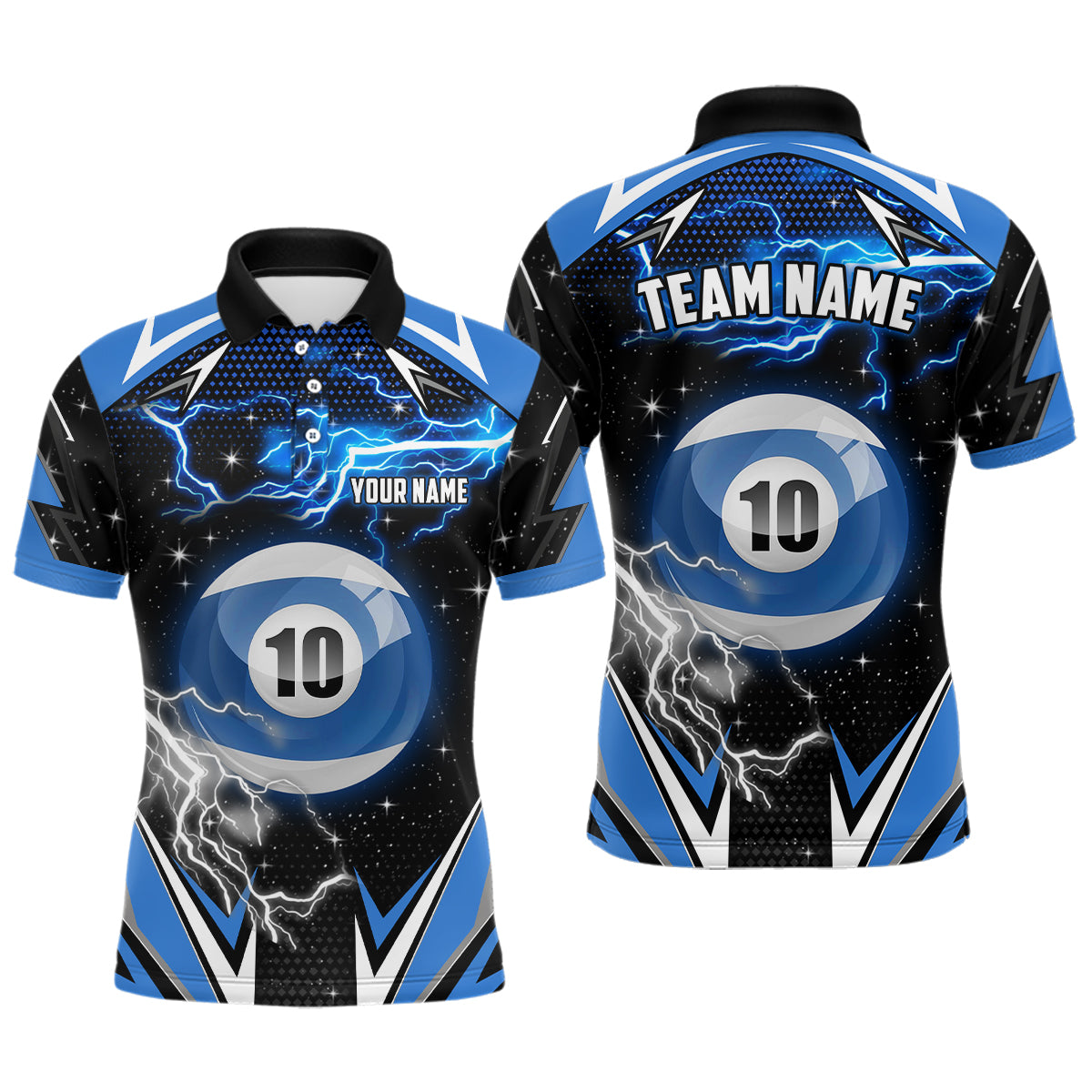 10 Ball Pool Billiard Jerseys For Men Custom Billiard Polo Shirts Team League Billiard Shirts TDM0925