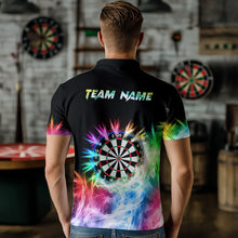 Load image into Gallery viewer, Icy Colorful Light Mens Darts Polo & Quarter Zip Shirts Custom Dart Shirts For Team Darts Jerseys TDM3283