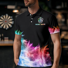 Load image into Gallery viewer, Icy Colorful Light Mens Darts Polo & Quarter Zip Shirts Custom Dart Shirts For Team Darts Jerseys TDM3283