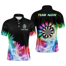 Load image into Gallery viewer, Icy Colorful Light Mens Darts Polo & Quarter Zip Shirts Custom Dart Shirts For Team Darts Jerseys TDM3283