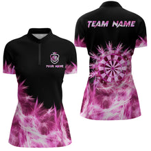 Load image into Gallery viewer, Icy Pink Light Womens Darts Polo & Quarter Zip Shirts Custom Dart Shirts For Team Darts Jerseys TDM2579
