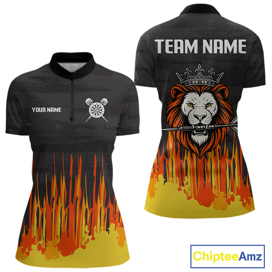 Multi-Color Crown Lion Dart Arrow Custom Dart Shirt For Women, Dart Team Jerseys NYN0109