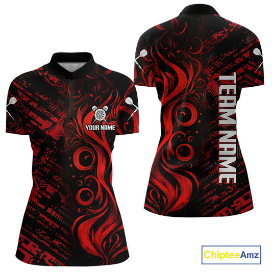Grunge Style Dart Arrows Custom Red Dart Shirt For Women, Dart Team Jerseys NYN0103