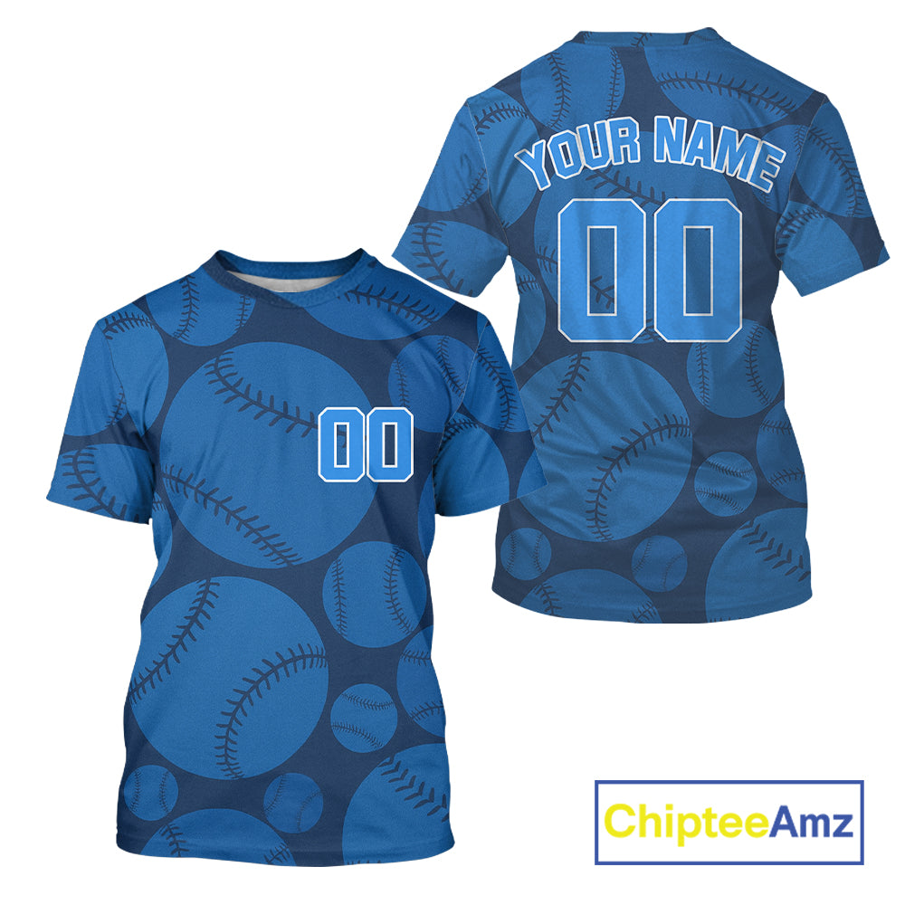 Personalized Baseball T-Shirt For Men Custom Trendy Baseball Shirt With Name Number NYN0894