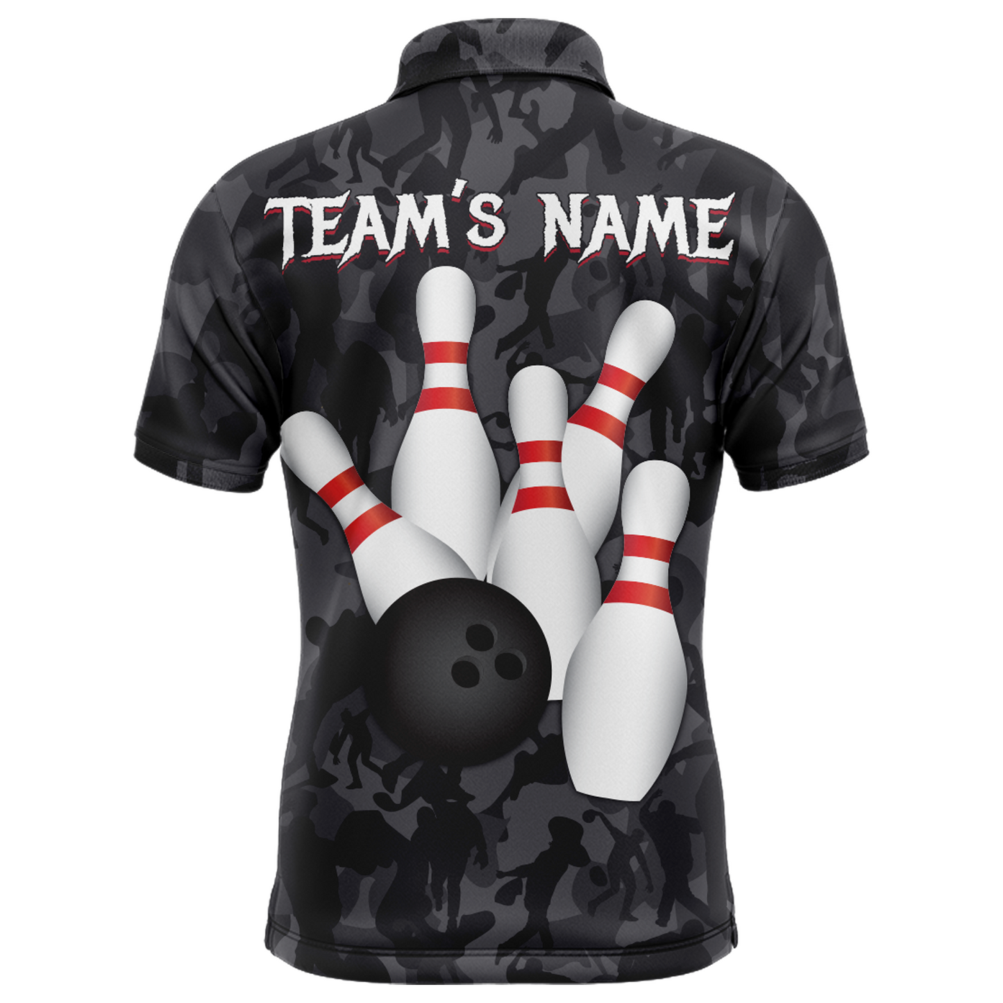 Camo Bowling Shirt Men Custom American Bowling Jersey Team League Bowling Polo Shirt BDT325