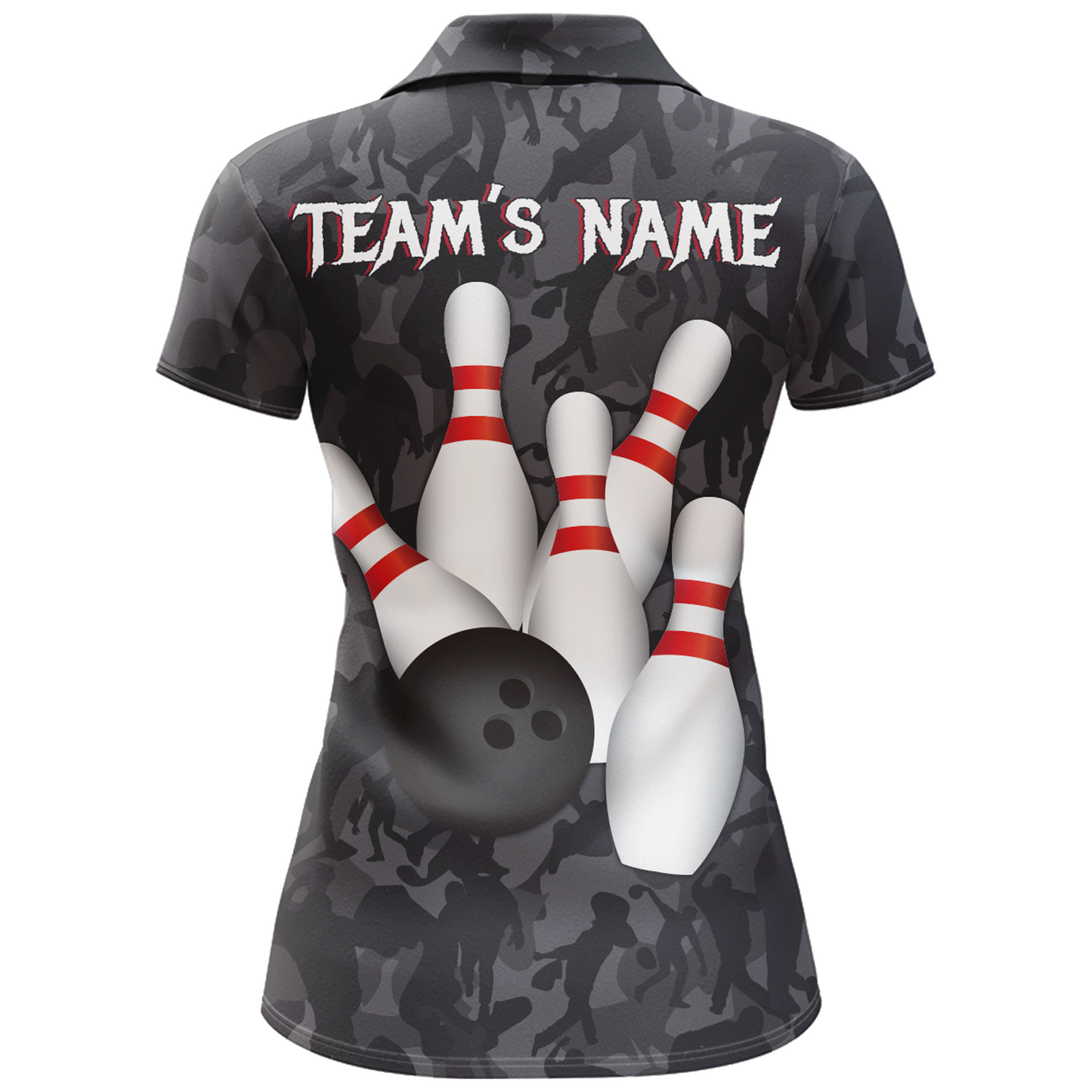 Camo Bowling Shirt Women Custom American Bowling Jersey Team League Bowling Polo Shirt BDT325