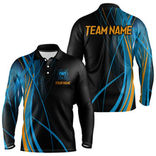 Load image into Gallery viewer, Custom Blue and Black Golf Polo Shirt for Men Women Golf Shirts Team Golf Apparel MMG24