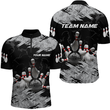 Load image into Gallery viewer, Bowling Shirt Bowling Jersey for Men Custom Bowling Gifts for Men Team with Name Polo & 1/4 Zip HNT16