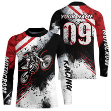 Load image into Gallery viewer, Adult&Kid red custom dirt bike jersey Motocross jersey upf30+ mens women Motocross Shirt| CTP02
