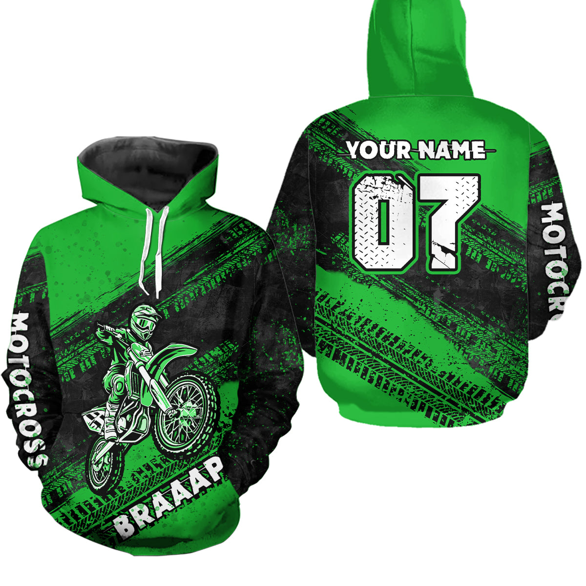 Custom Motocross Jersey Green Mens Women Upf30+ Dirt Bike Jersey Racing Shirt| CTP09