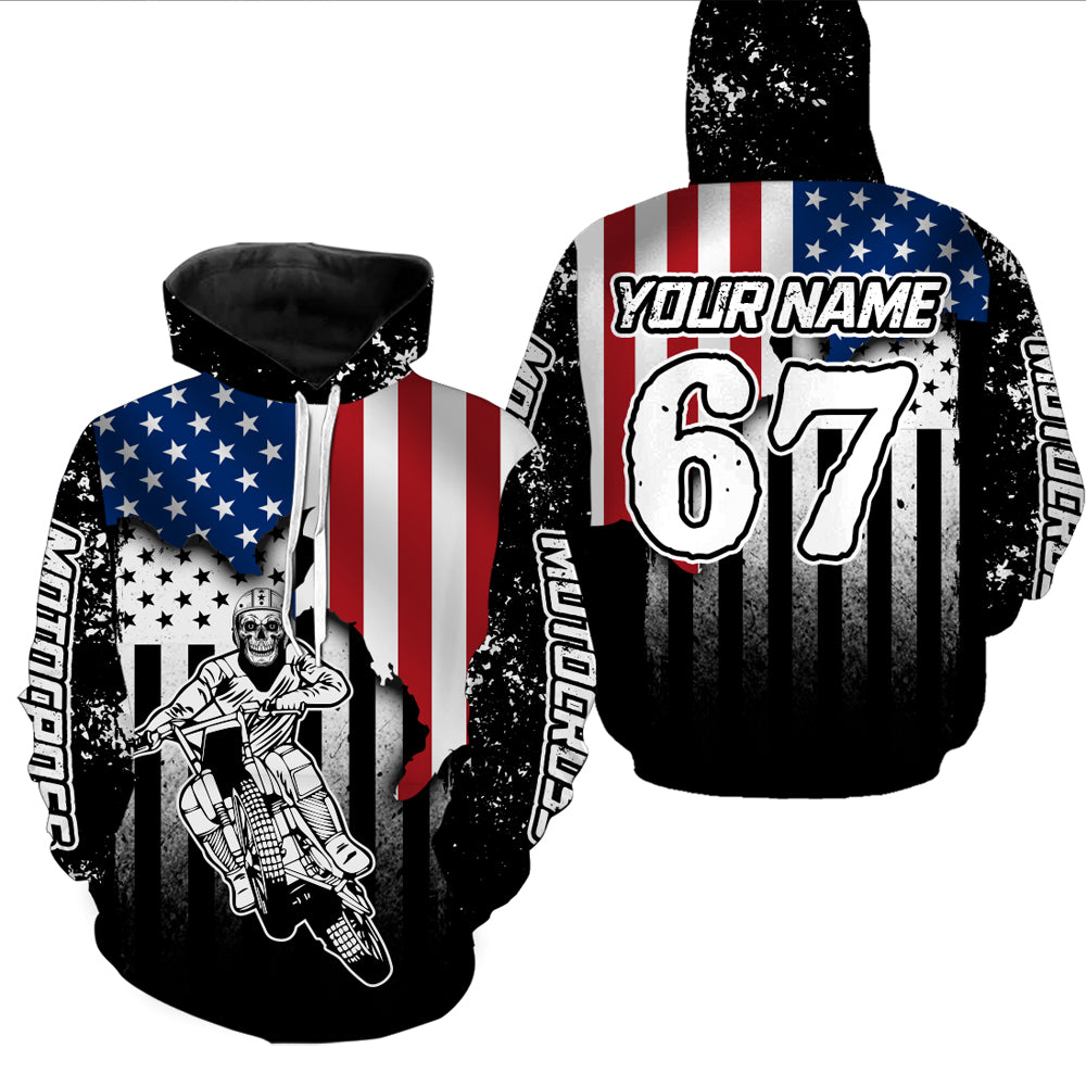Adult&Kid Skull Custom Motocross Jersey Upf30+ Dirt Bike Jersey Mens Women Motocross Shirt| CTP52