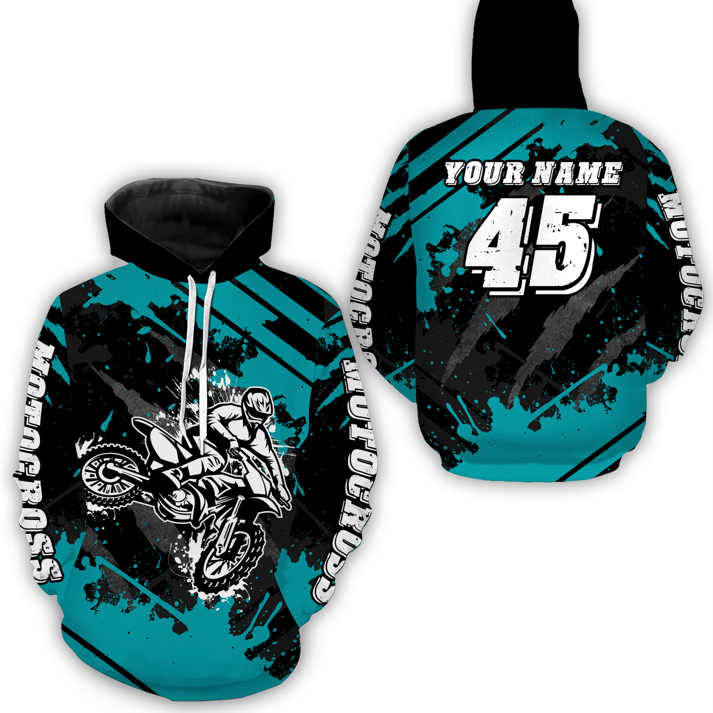 Custom Turquoise Motocross Jersey for Men Women Upf30+ Dirt Bike Shirt Motorcycle Jersey| CTP101