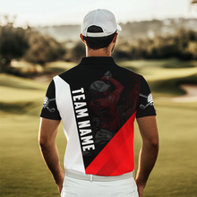 Load image into Gallery viewer, Custom Red Golf Polo Shirts for Men and Women's Matching Golf Shirts for Golfer MMG57