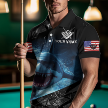 Load image into Gallery viewer, Funny Blue Shark Ball Pool Billiard for Men Billiard Shirts Polo & 1/4 Zip Shirt Team NNT18