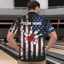 Load image into Gallery viewer, American Flag Bowling Shirts Unisex Custom 1/4 Bowling Team Jersey For Men & Women BDT479