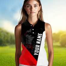 Load image into Gallery viewer, Custom Red Golf Polo Shirts for Men and Women's Matching Golf Shirts for Golfer MMG57