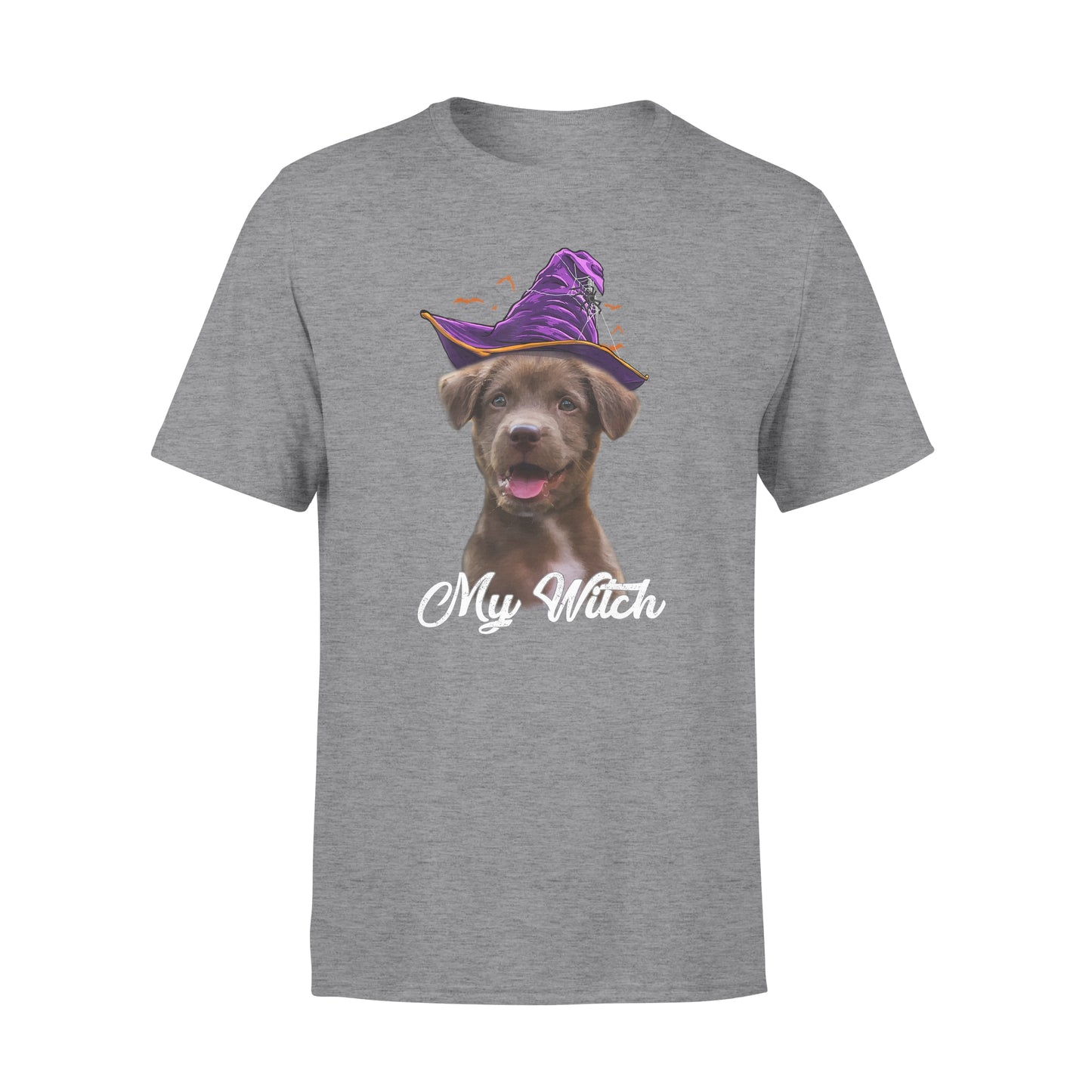 My dog is my witch - custom image for Halloween personalized gift - Standard T-shirt
