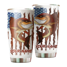 Load image into Gallery viewer, 1pc funny Redfish fishing American flag ChipteeAmz's art Custom Stainless Steel Tumbler Cup AT063