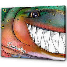 Load image into Gallery viewer, Trout fly fishing art Matte Canvas ChipteeAmz's art Rainbow trout fish wall art AT033