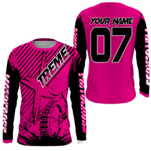 Load image into Gallery viewer, Personalized pink MX jersey UPF30+ extreme kid&adult Motocross biker girl racing shirt motorcycle PDT275