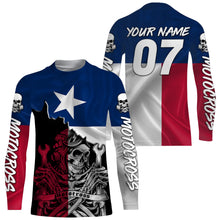 Load image into Gallery viewer, TX Texas flag motocross jersey custom name number UPF30+ adult&kid MX racing motorcycle racewear NMS959
