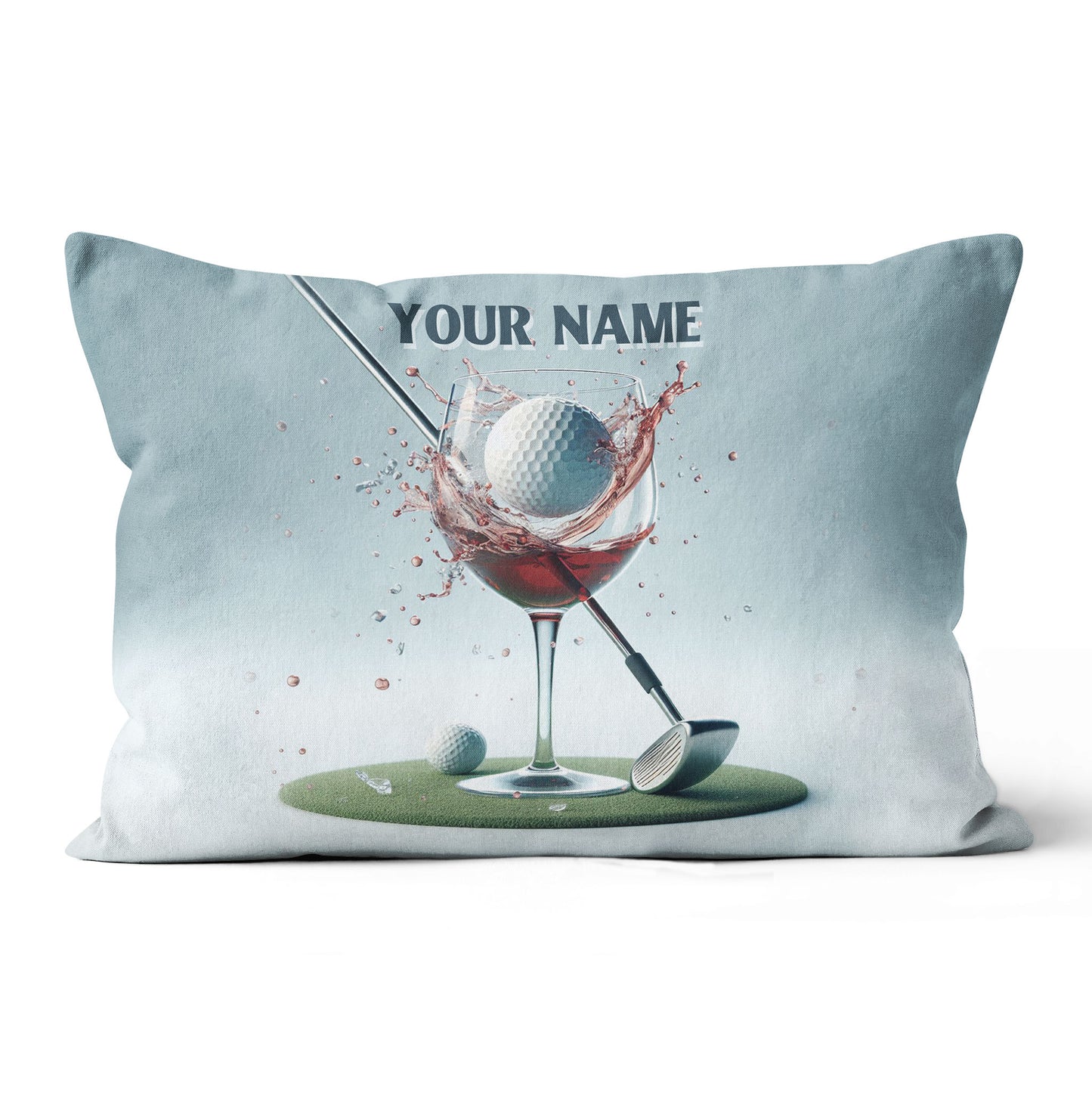 Golf And Wine Custom Throw Pillow Personalized Golf Gifts For Wine Lover LDT1166